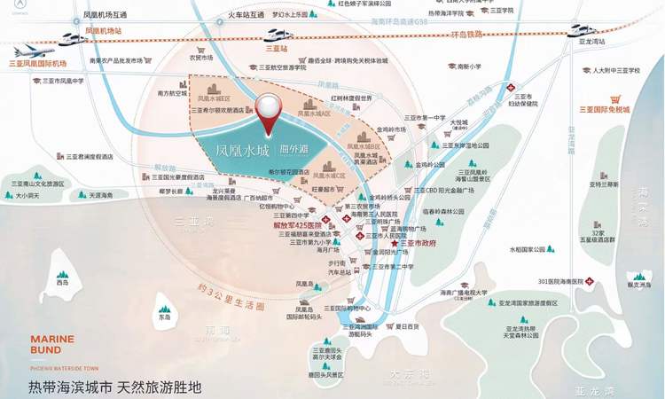 翠屏凤凰海岸交通图