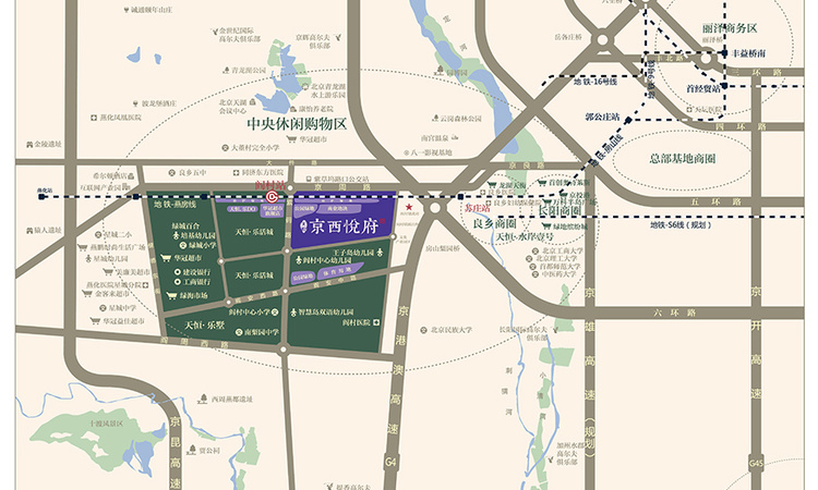天恒·京西悦府交通图