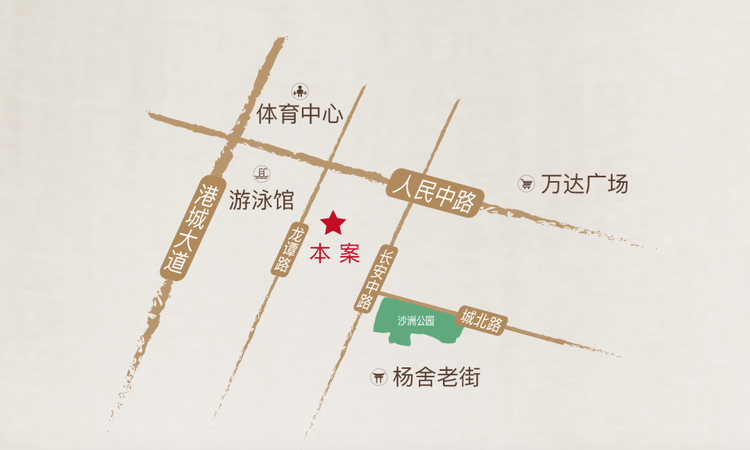 金新城檀府交通图