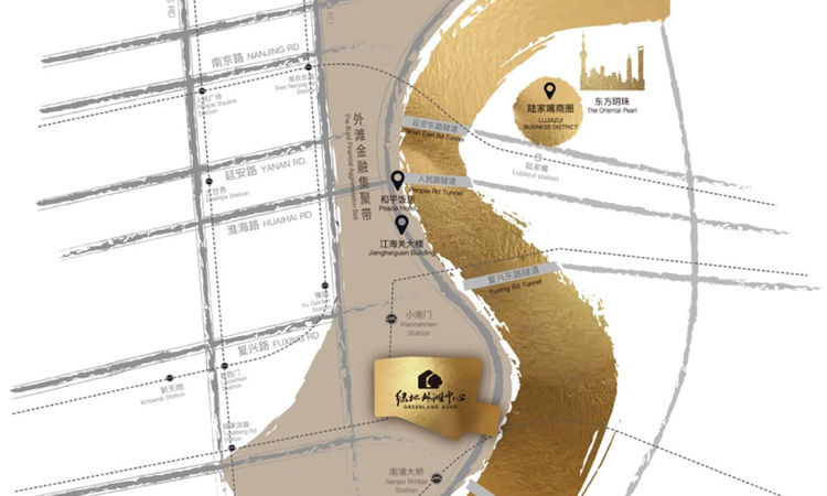 绿地外滩中心T3办公楼交通图