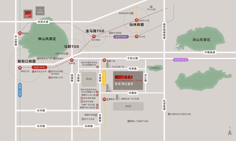 星河钟山盛世交通图