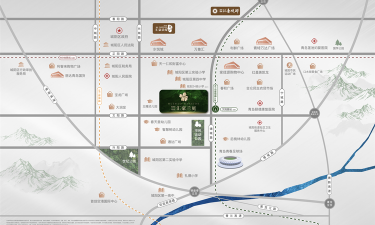 青特海通·汇豪兰庭交通图