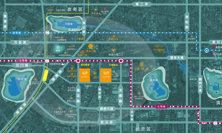 皖投云启锦悦花园交通图