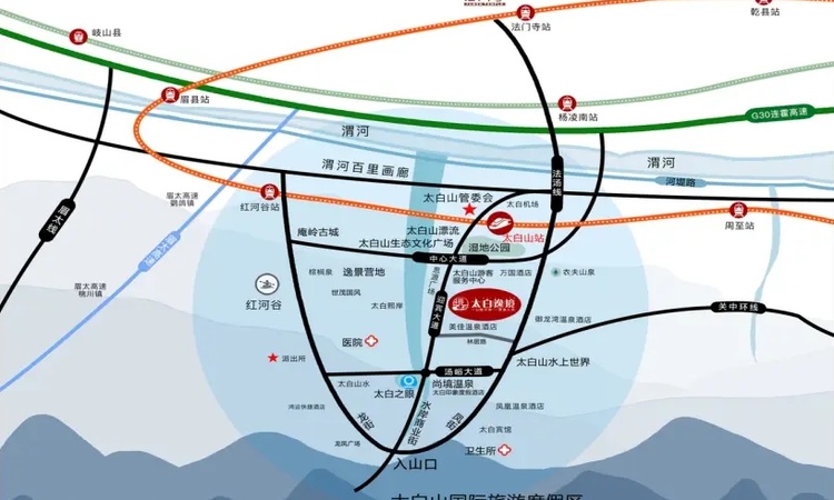 太白逸境交通图