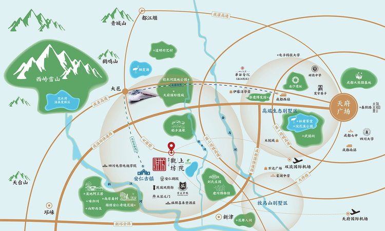 安仁观坊上院交通图