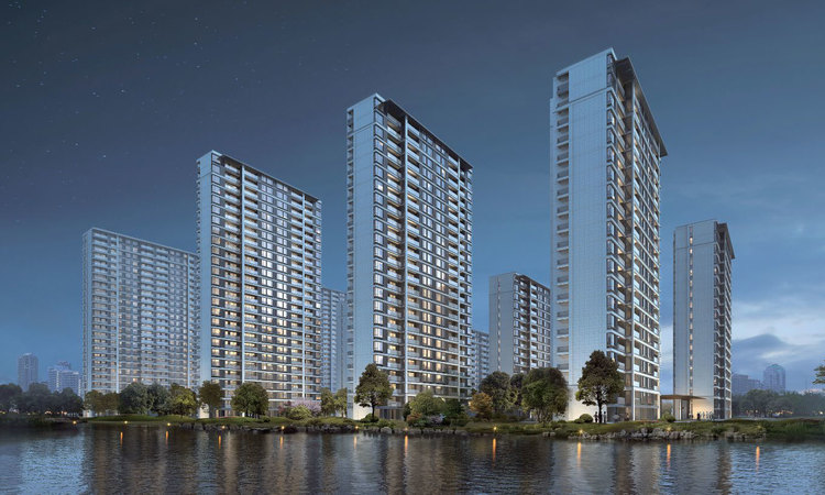 荣安林语湖院实景图