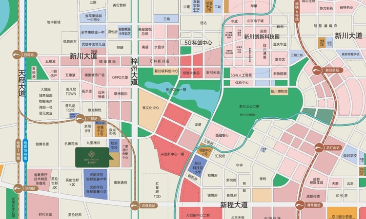 高投新川锦萃交通图