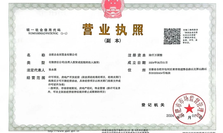 天阜壹号楼盘证照