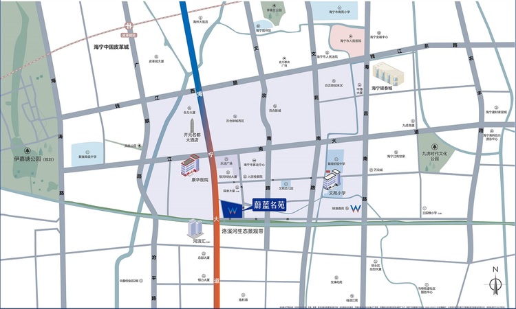 蔚蓝名苑交通图