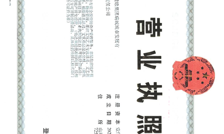 山东健康·和悦山楼盘证照