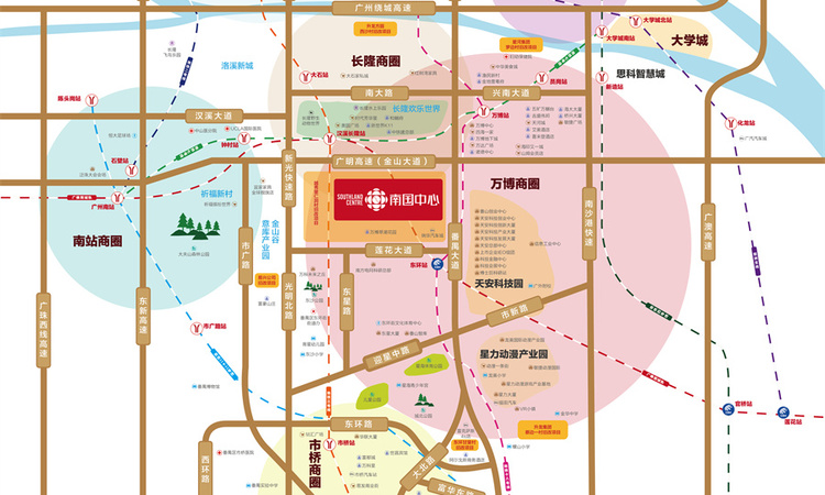 瑞华南国中心交通图