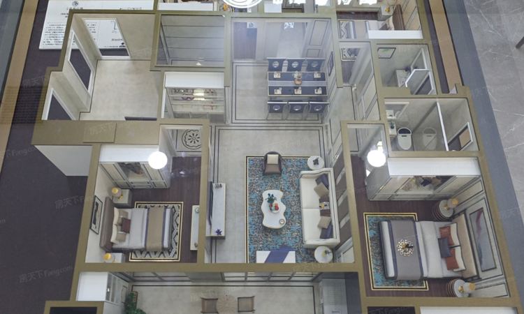 中梁鎏金公馆实景图