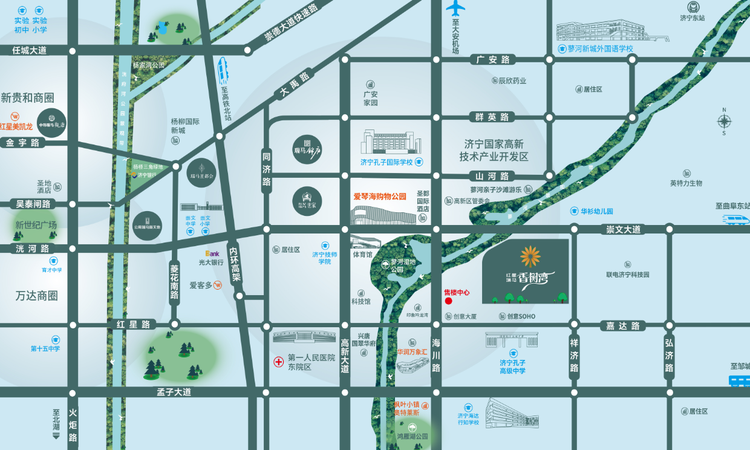 红星瑞马香树湾二期交通图