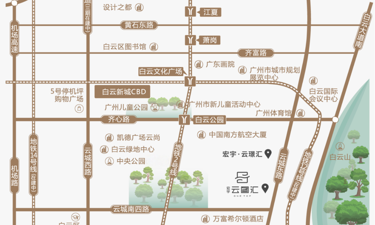 宏宇云图汇交通图