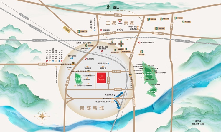 华新春江明月健康小镇交通图