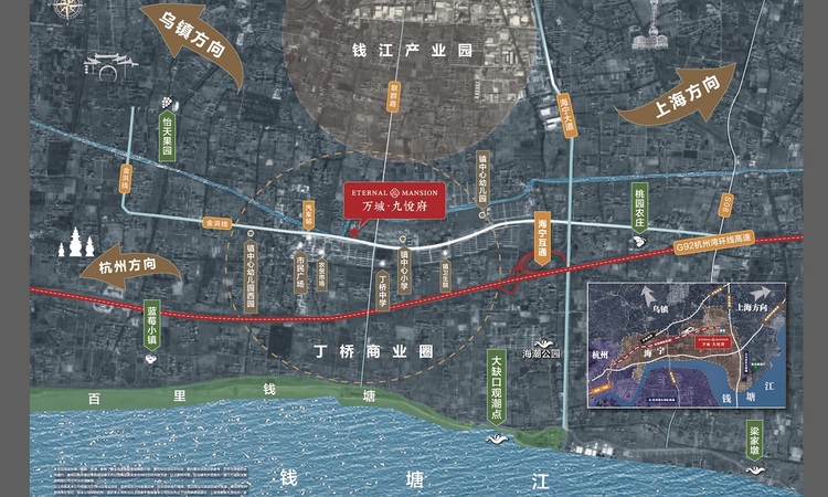 万城九悦府交通图