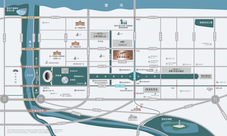 龙翔奥城云邸交通图