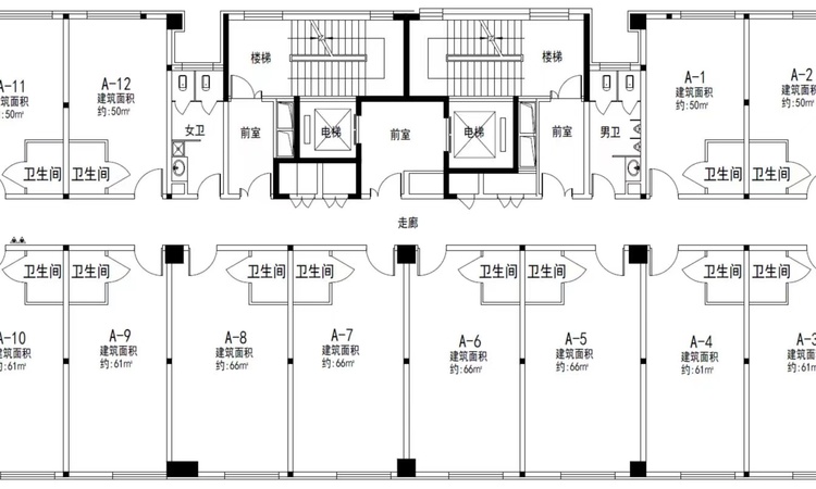瑞创人工智能产业基地楼层平面图