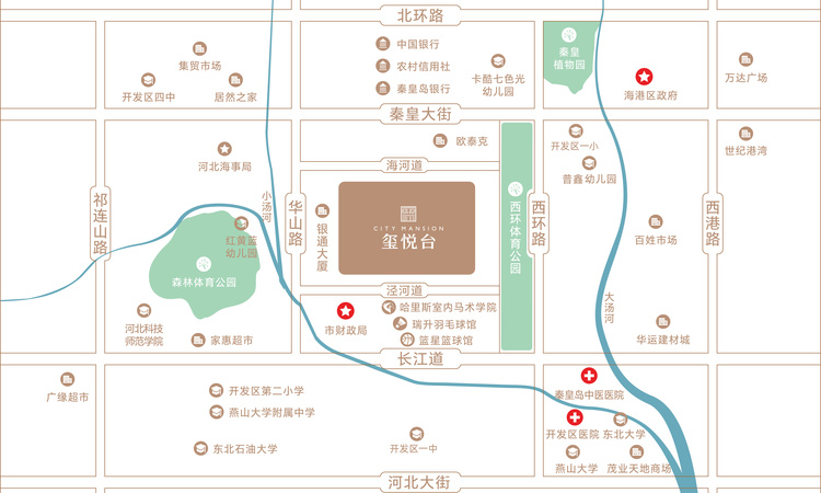 玺悦台交通图