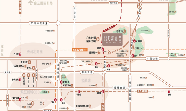 天河壹品交通图