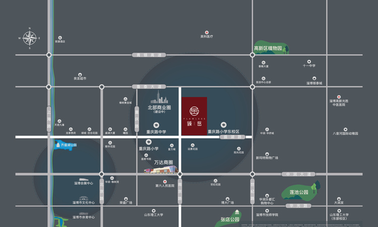  金城荣基·臻岳交通图