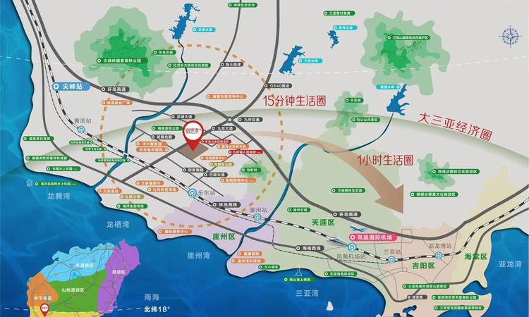 乐东珈宝·温泉湾交通图