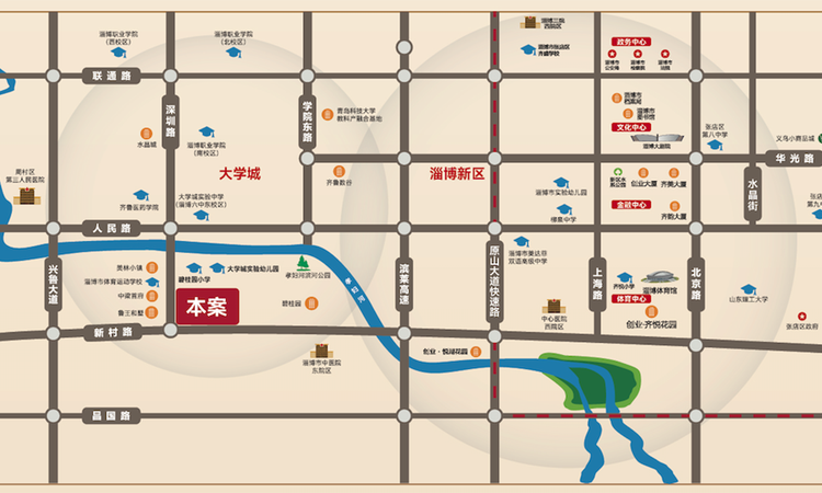 创业·元亨公馆交通图