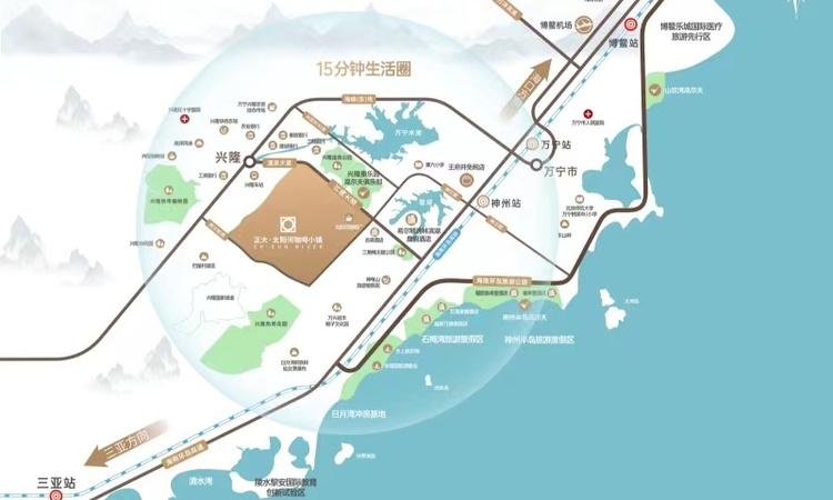 正大·太阳河咖啡小镇交通图