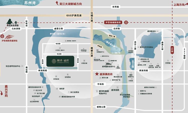 朗诗樾府交通图