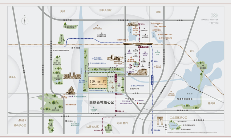 苏州金地玖峯汇交通图