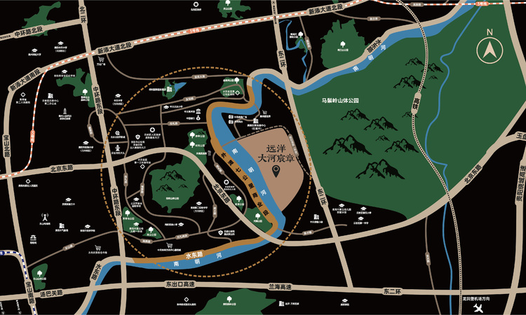 远洋·大河宸章交通图