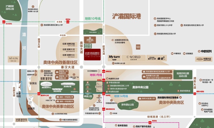 招商梧桐书院交通图