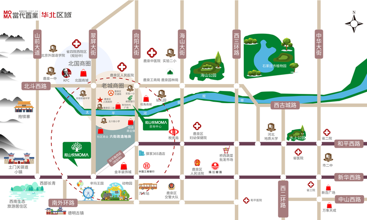 和山悦MOMΛ交通图