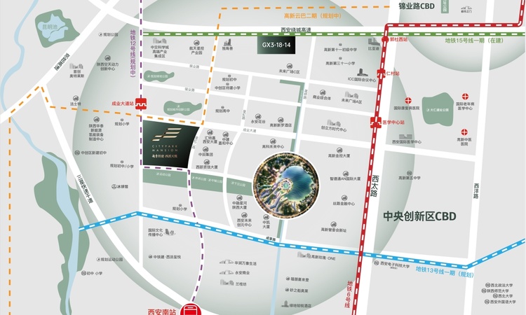 越秀铁建·西派天悦交通图