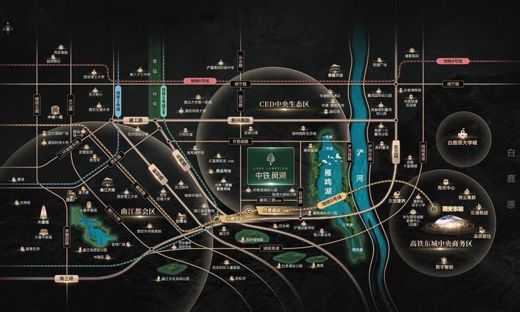 中铁阅湖交通图