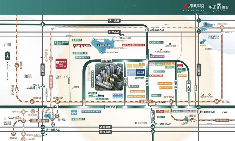 华廷瑞府交通图