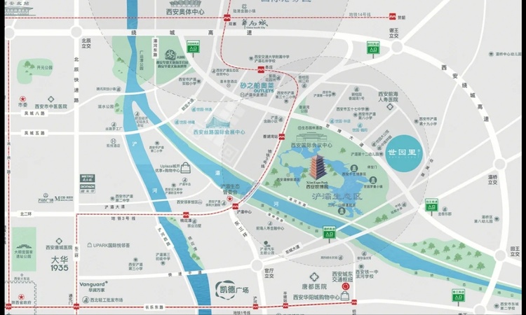 世园润府交通图