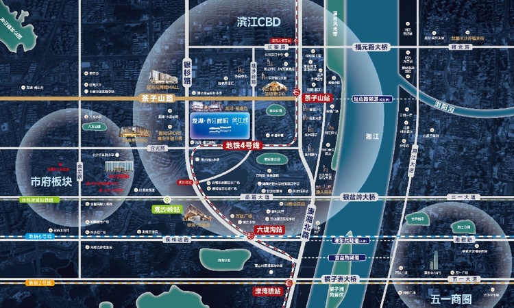 龙湖·春江郦城|滨江颂交通图