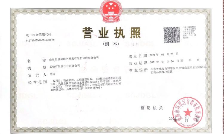 盛唐碧水芸天楼盘证照