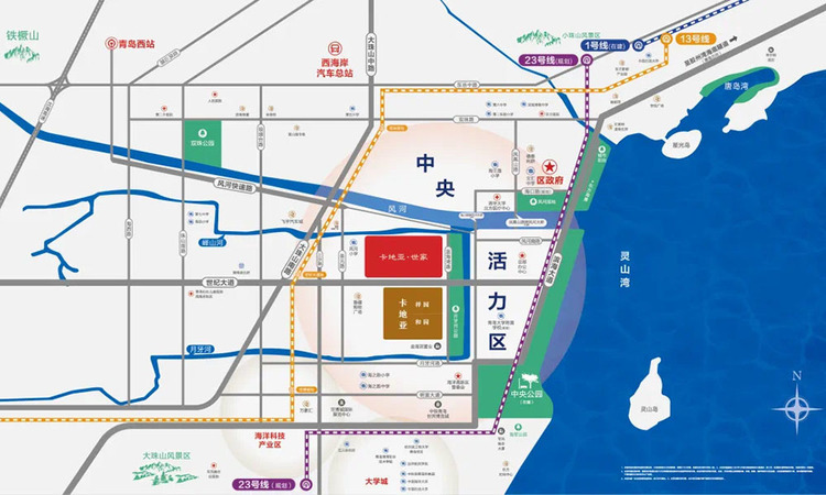 蓝海湾卡地亚·世家交通图