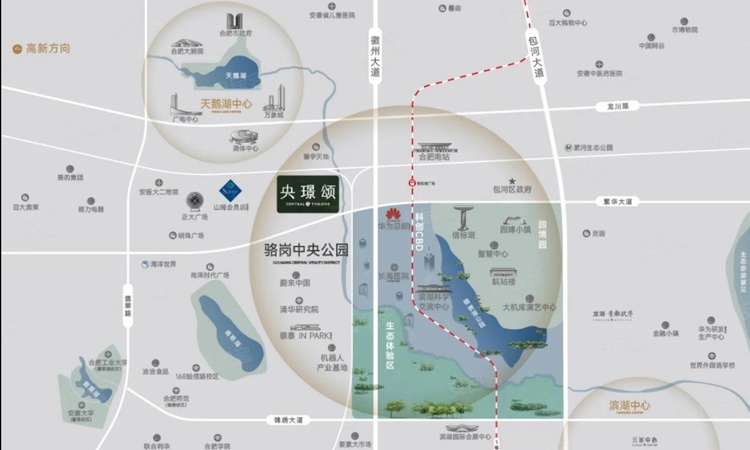 龙湖亚伦·央璟颂周边配套图