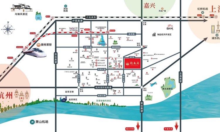 科大鹃南府交通图