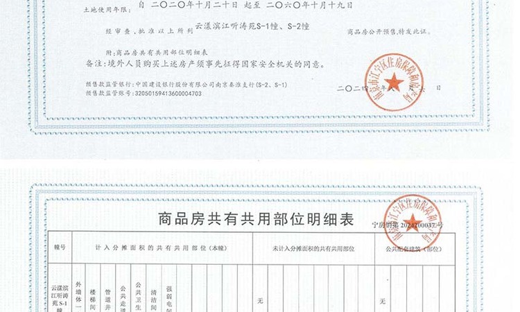 新城云漾滨江楼盘证照