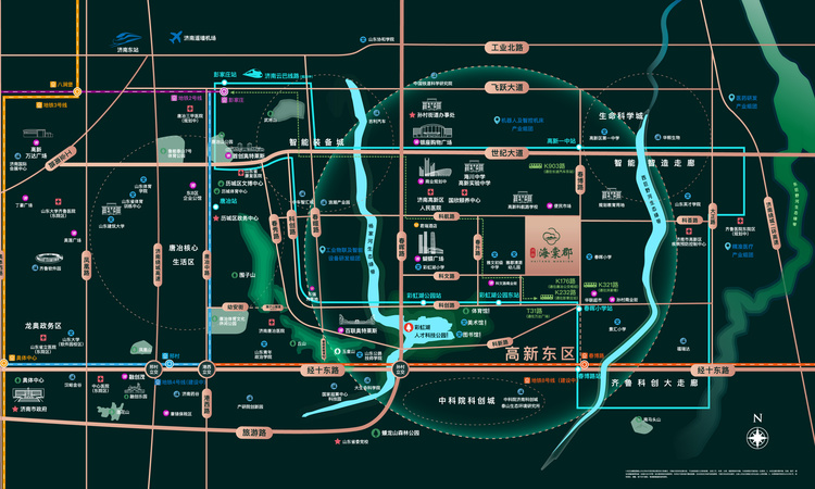 济高海棠郡交通图