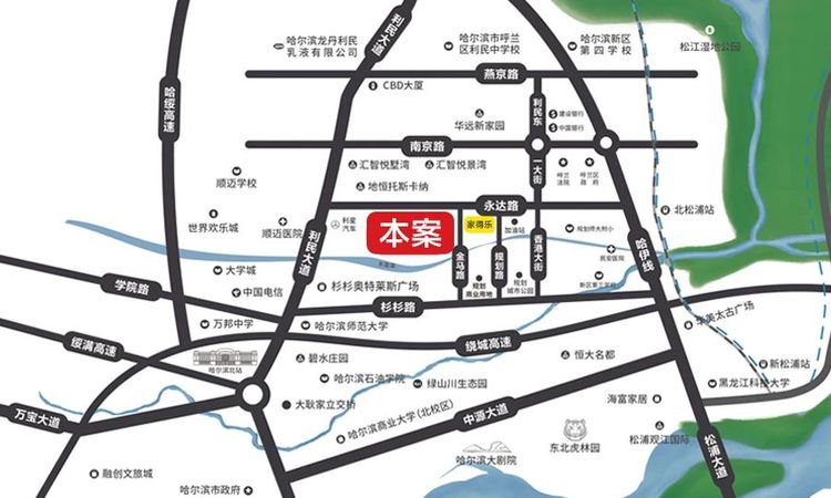 永达天城交通图