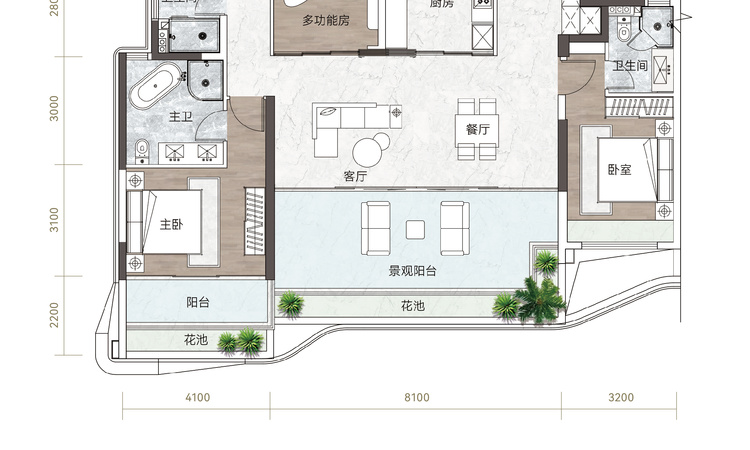 海垦城建·鹿城壹号楼层平面图