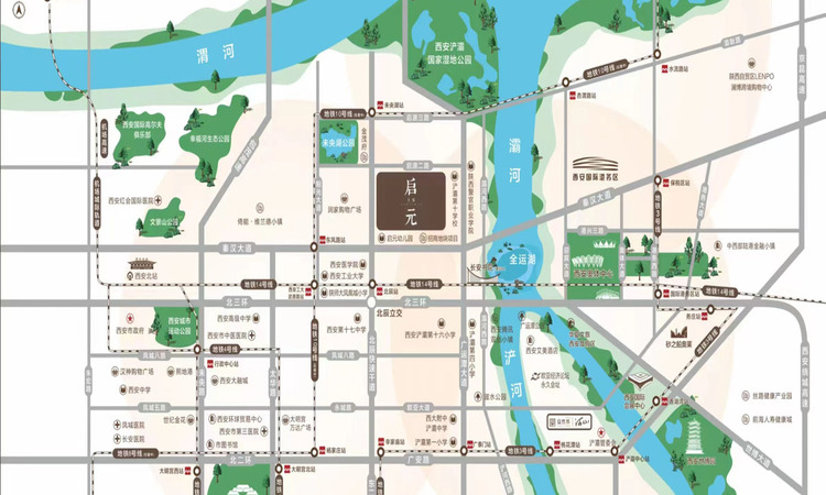 上实启元交通图