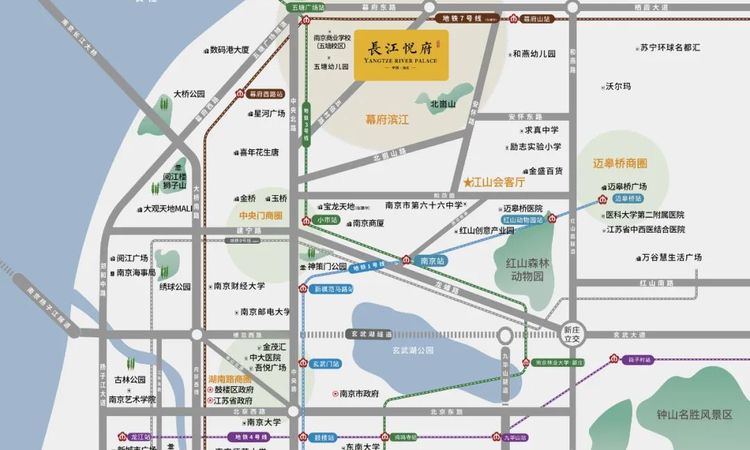 能建城发长江悦府交通图
