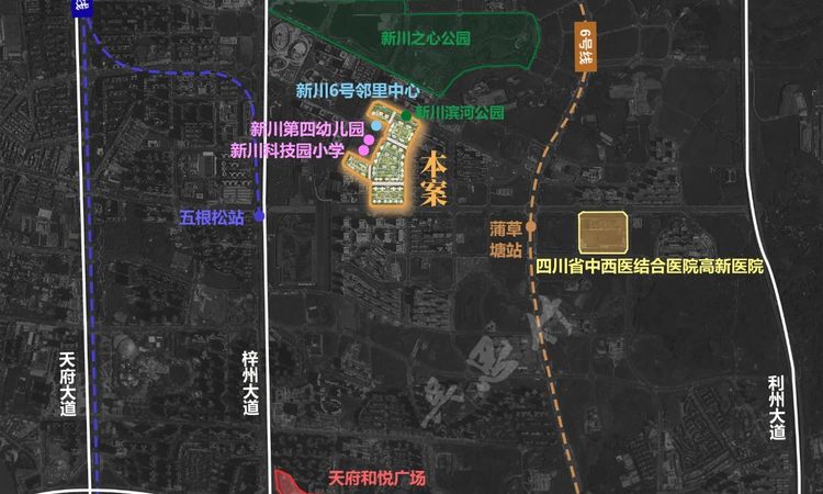 高投新川1号锦悦府周边配套图