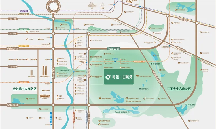 雍景白鹭湾交通图